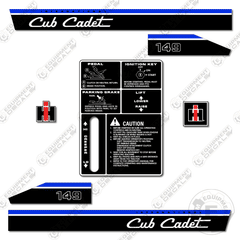 Fits Cub Cadet 149 Decal Kit Riding Mower