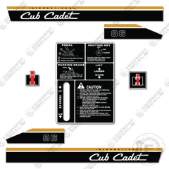 Fits Cub Cadet 86 Decal Kit Riding Mower