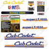 Image of Fits Cub Cadet Super LT1550 Decal Kit Riding Mower