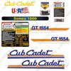 Image of Fits Cub Cadet Super GT1554 Decal Kit Riding Mower