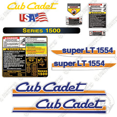Fits Cub Cadet Super LT1554 Decal Kit Riding Mower