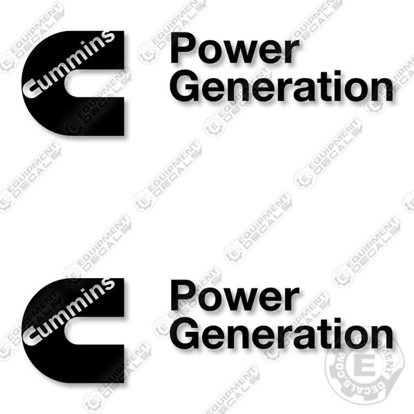 Fits Cummins Power Generation Logo Decal Kit – Equipment Decals