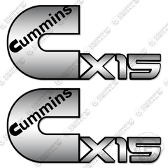 Fits Cummins X15 Decal Kit (Set of 2)