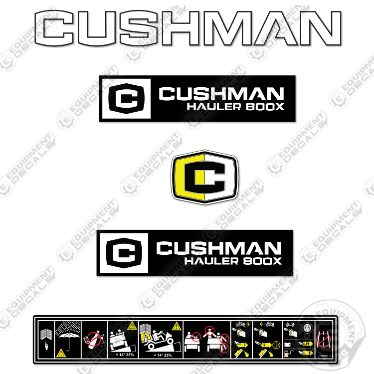 Fits Cushman Hauler 800x Decal Kit Utility Vehicle