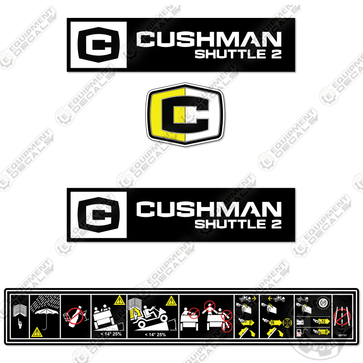 Fits Cushman Shuttle 2 Decal Kit Utility Vehicle