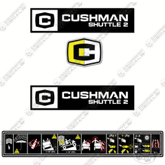 Fits Cushman Shuttle 2 Decal Kit Utility Vehicle