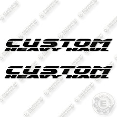 Custom Heavy Haul Black Logo Decal Kit Trailer - Aftermarket Kit