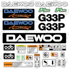 Fits Daewoo G33P Decal Kit Forklift