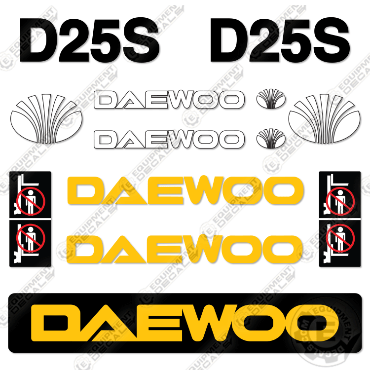 Daewoo Sticker Design Fits Daewoo D25S-3 Decal Kit Forklift – Equipment Decals