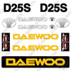 Image of Fits Daewoo D25S-3 Decal Kit Forklift