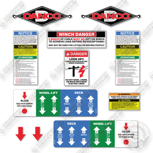 Fits Danco Decal Kit Tow Truck