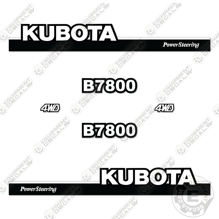 Fits Kubota B7800 Decal Kit Tractor