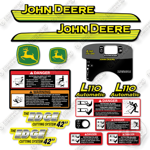 John Deere L110 Decal Kit Riding Mower