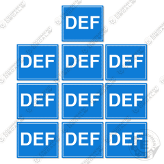 DEF Decals (Set of 10) 4"