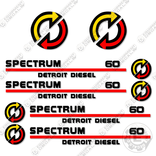 Fits Detroit Diesel Spectrum 60 Generator Decal Kit