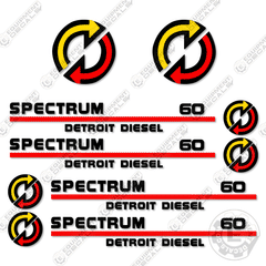 Fits Detroit Diesel Spectrum 60 Generator Decal Kit