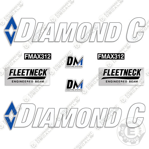 Diamond C FMAX 312 Trailer Decal Kit