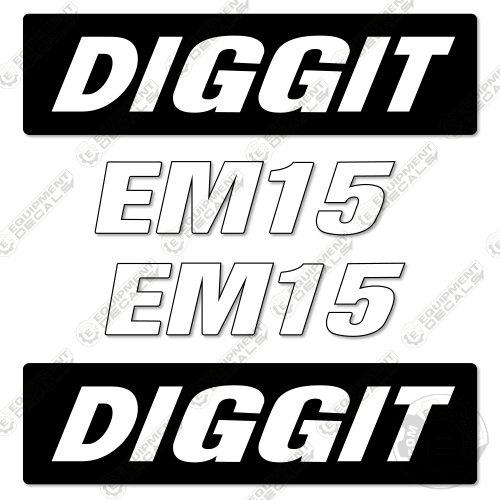 Fits Diggit EM15 Decal Kit Mini Excavator