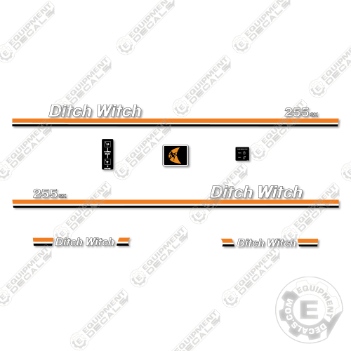 Fits Ditch Witch 255SX Decal Kit Trencher - PLUS TRAILER DECALS!