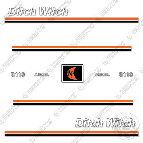 Fits Ditch Witch 5110 Decal Kit Tractor