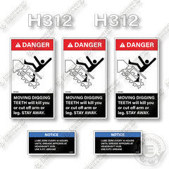 Ditch Witch H312 Decal Kit Chain Trencher - Aftermarket Kit