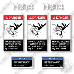 Ditch Witch H314 Decal Kit Chain Trencher - Aftermarket Kit