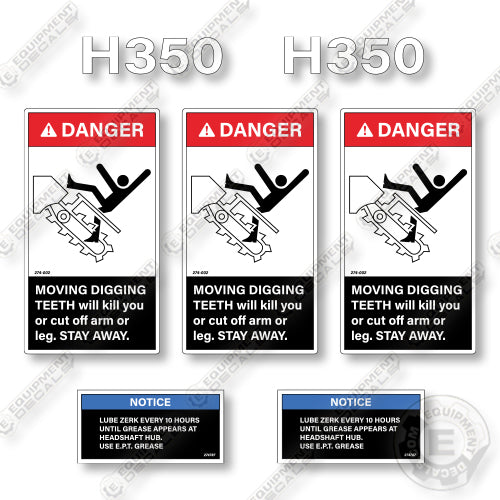 Ditch Witch H350 Decal Kit Chain Trencher - Aftermarket Kit
