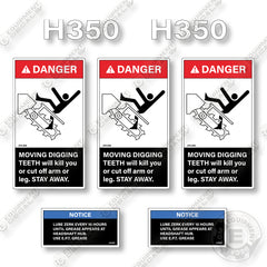 Ditch Witch H350 Decal Kit Chain Trencher - Aftermarket Kit