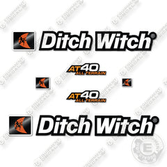 Ditch Witch AT40 Decal Kit Horizontal Directional Drill- Aftermarket Kit