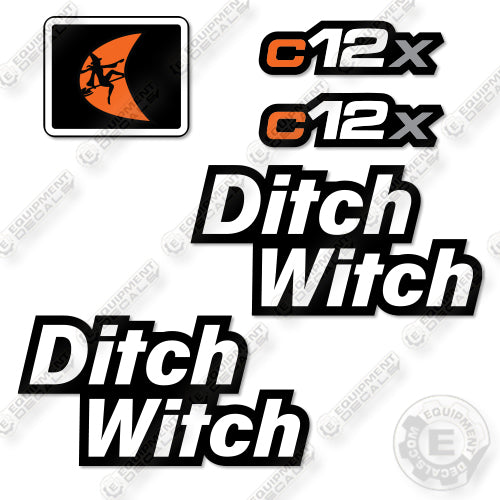 Fits Ditch Witch c12x Decal Kit Trencher