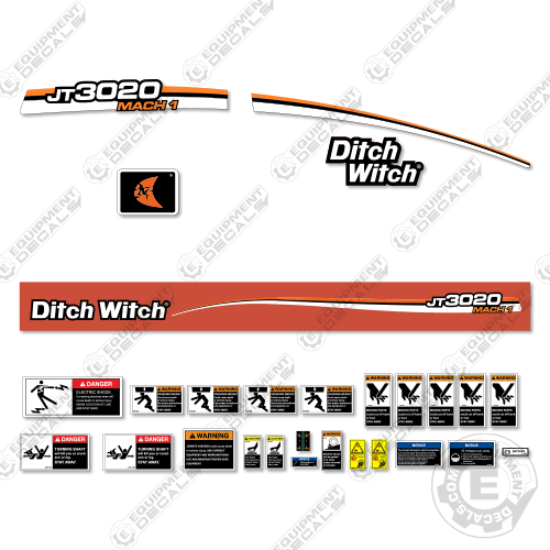 Fits Ditch Witch JT3020 Mach 1 Decal Kit Directional Drill