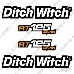Fits Ditch Witch RT125 Quad Decal Kit Trencher