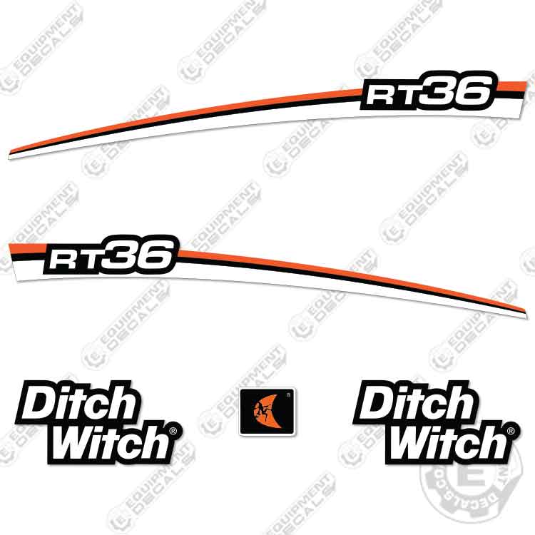 Fits Ditch Witch RT36 Decal Kit Trencher