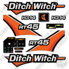 Ditch Witch RT-45 Decal Kit Trencher - 2019- New Style- Afternmarket Kit