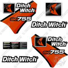 Fits Ditch Witch SK755 Decal Kit Standing Skid Steer