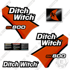 Fits Ditch Witch SK800 Decal Kit Standing Skid Steer (2022+)