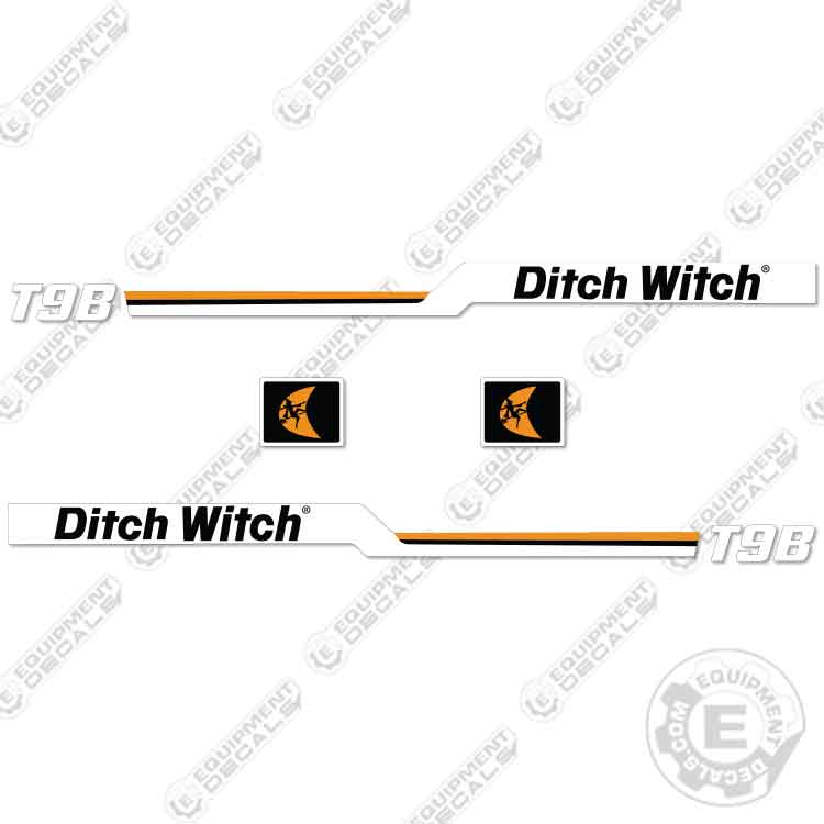 Fits Ditch Witch T9B Trailer Decal Kit