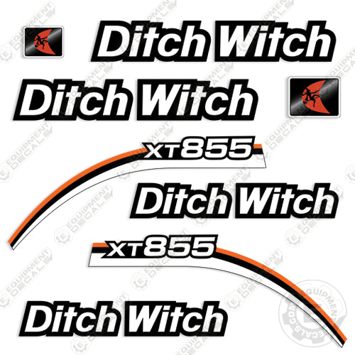 Ditch Witch XT855 Decal Kit Mini Excavator