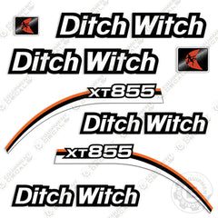 Ditch Witch XT855 Decal Kit Mini Excavator