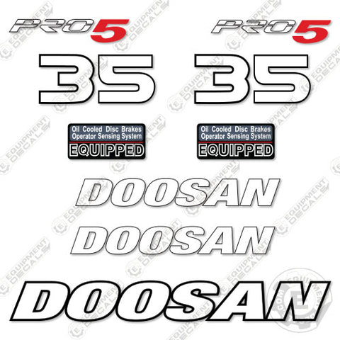 Fits Doosan 35 Pro 5 Decal Kit Forklift