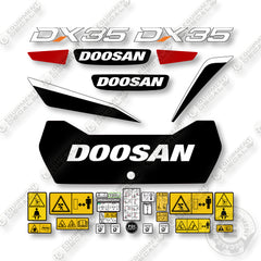 Doosan DX35 Decal Kit Mini Excavator -  Aftermarket Kit