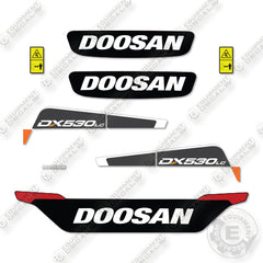 Doosan DX530LC-5 Decal Kit Excavator - Aftermarket Kit