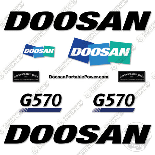 Doosan G570 Decal Kit Generator - Aftermarket Kit