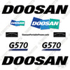 Image of Doosan G570 Decal Kit Generator - Aftermarket Kit