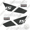 Image of Doosan GC15S-9 Decal Kit Forklift- Aftermarket Kit - NOT GENUINE OEM