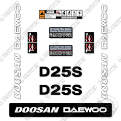 Fits Doosan Daewoo D25S-3 Decal Kit Forklift
