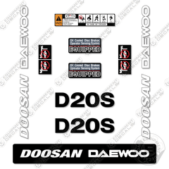 Fits Doosan Daewoo D20S-3 Decal Kit Forklift
