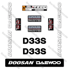 Fits Doosan Daewoo D33S-3 Decal Kit Forklift