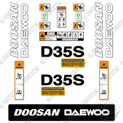 Fits Doosan Daewoo D35S-2 Decal Kit Forklift