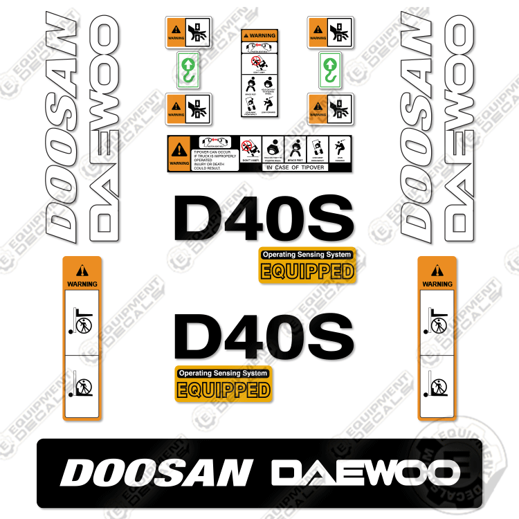 Fits Doosan Daewoo D40S-2 Decal Kit Forklift